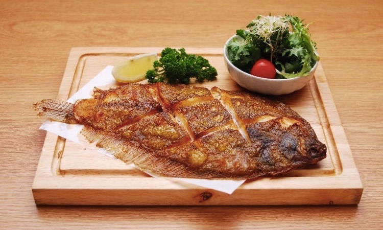 cooked winter flounder