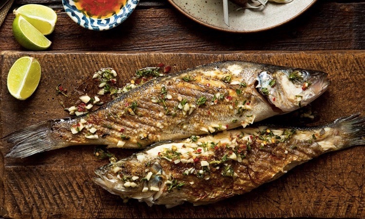 grilled sea bass